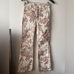 Anthropolgie Pilcro and the Letterpress High Rise Bootcut Trousers Floral - 26
